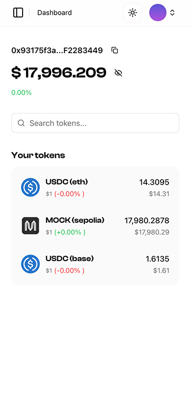 Gasless Cash app interface — execute ERC20 and TRC20 token transfers without holding native gas tokens like ETH or BNB